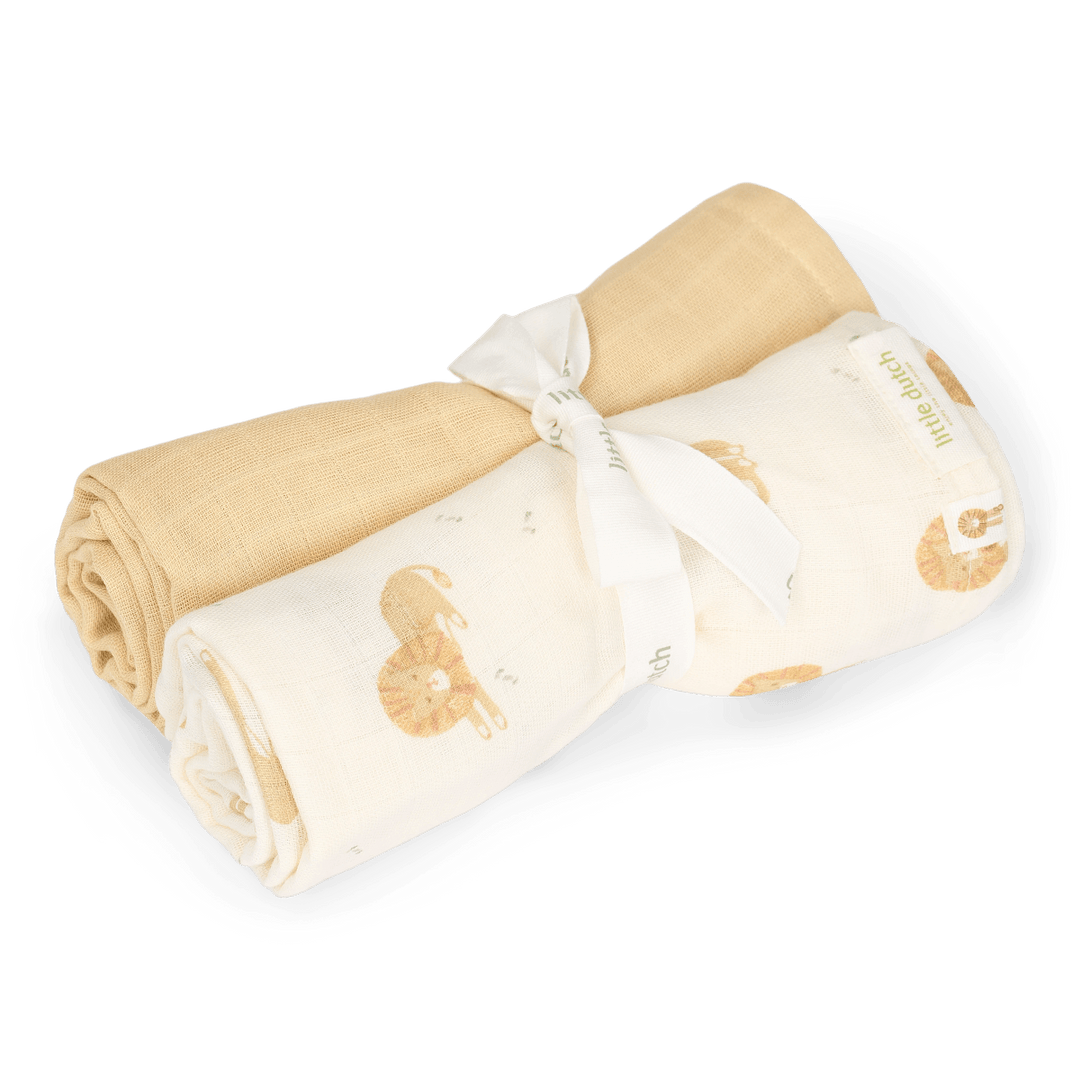 Muslin Swaddles 70 x 70 cm | Safari Leo