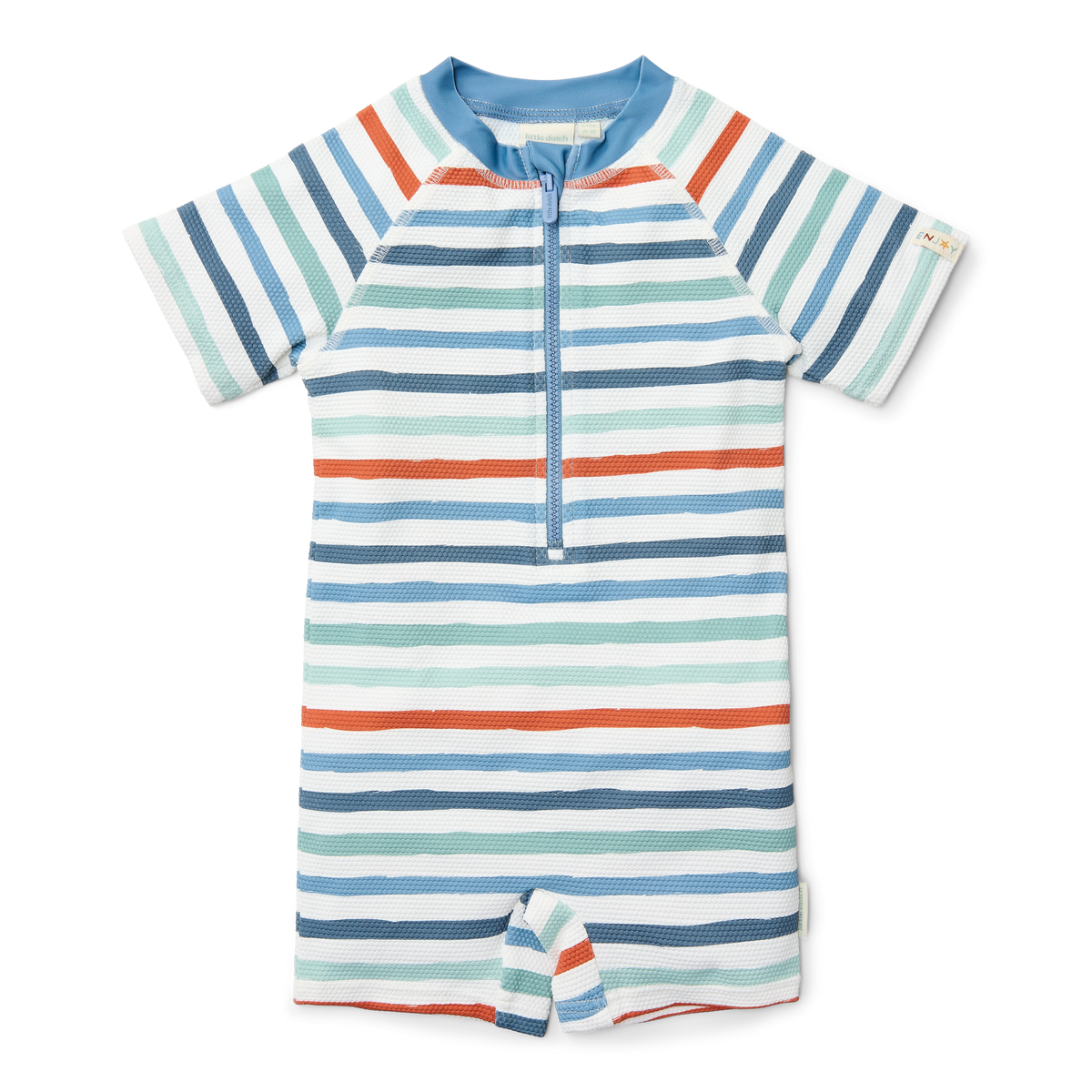 Swimsuit Short Sleeves - Stripes Multicolour