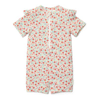 Swimsuit Short Sleeves - Sunny Flowers Multicolour