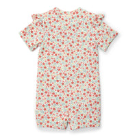 Swimsuit Short Sleeves - Sunny Flowers Multicolour