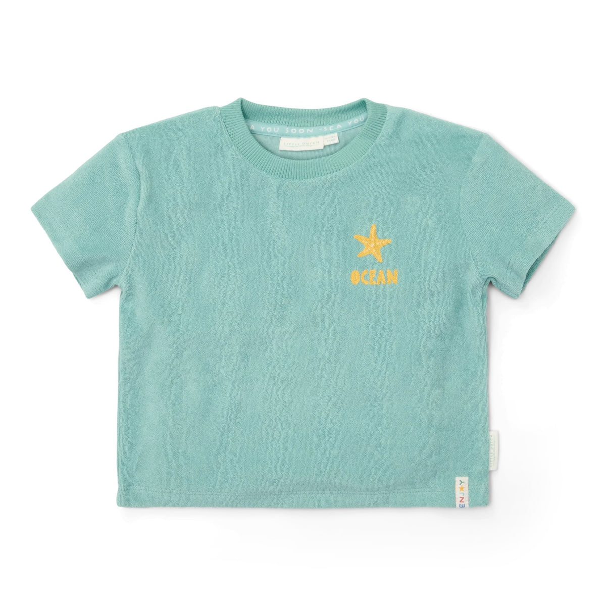 T-Shirt & Shorts Set - Seashells and Stripes Surf Blue