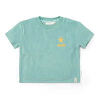 T-Shirt & Shorts Set - Seashells and Stripes Surf Blue