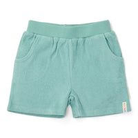 T-Shirt & Shorts Set - Seashells and Stripes Surf Blue