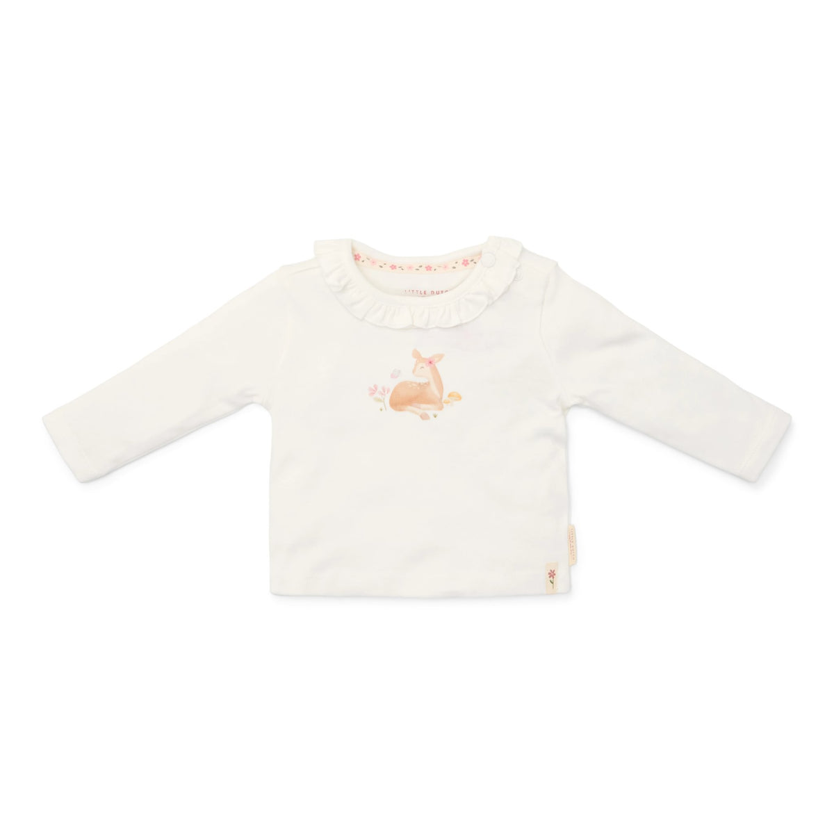 T-Shirt Long Sleeve - Off White Ruffle
