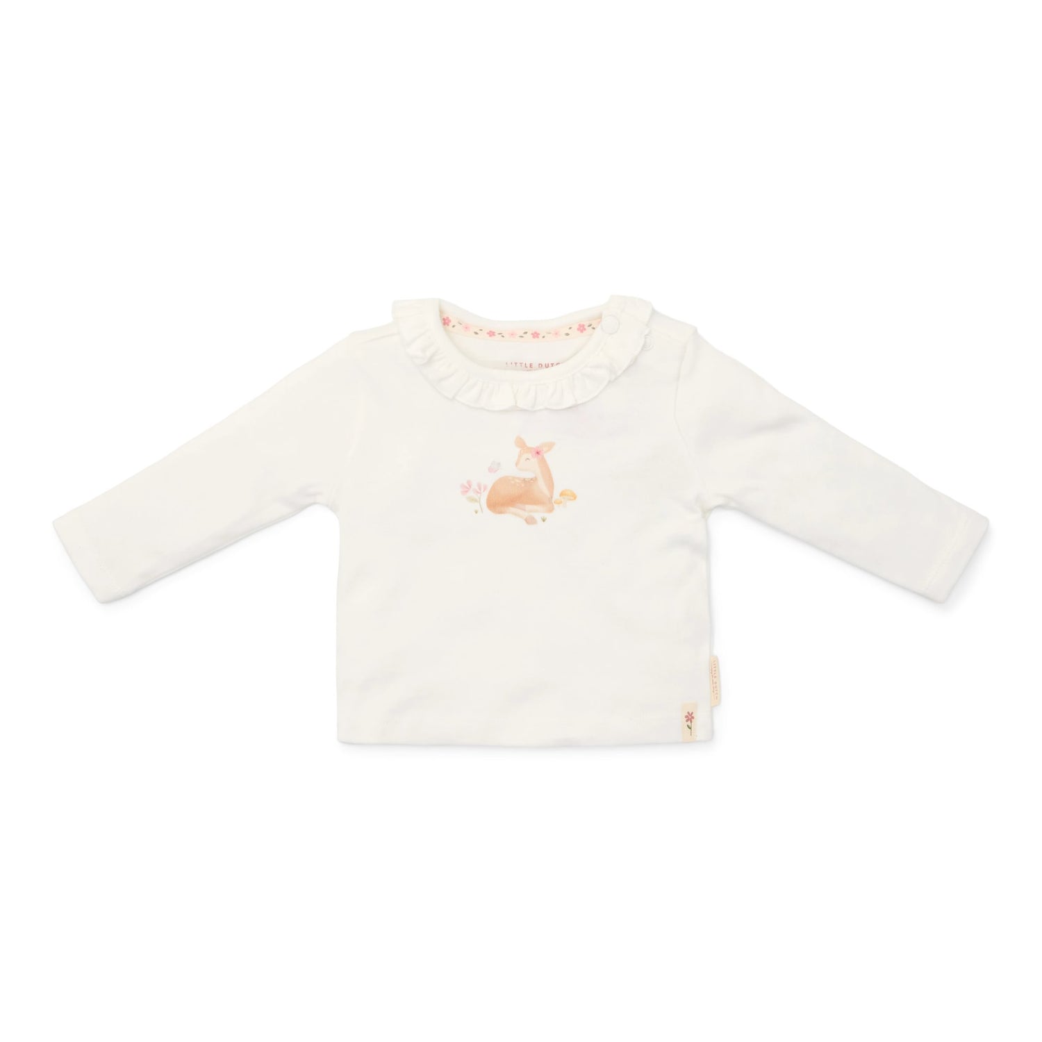 T-Shirt Long Sleeve - Off White Ruffle