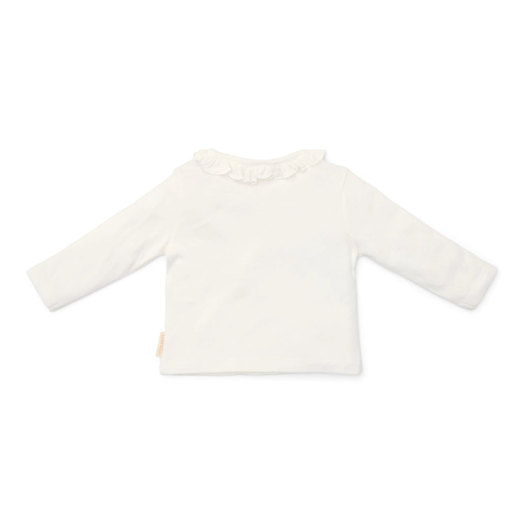 T-Shirt Long Sleeve - Off White Ruffle
