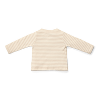T-Shirt Long Sleeve Soft Beige Stripe | Newborn Naturals