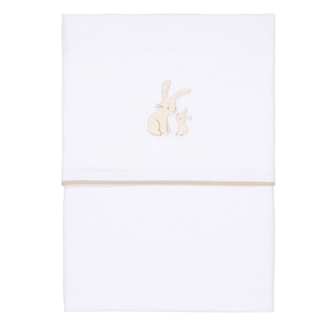 Cot Sheet Embroided Baby Bunny