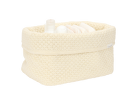 Knitted storage basket large Pure Soft White