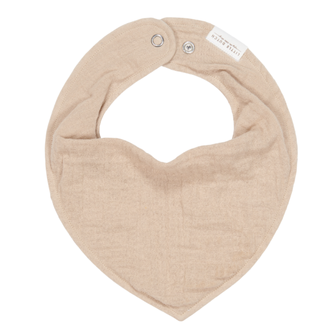 Bandana Muslin Bib Beige