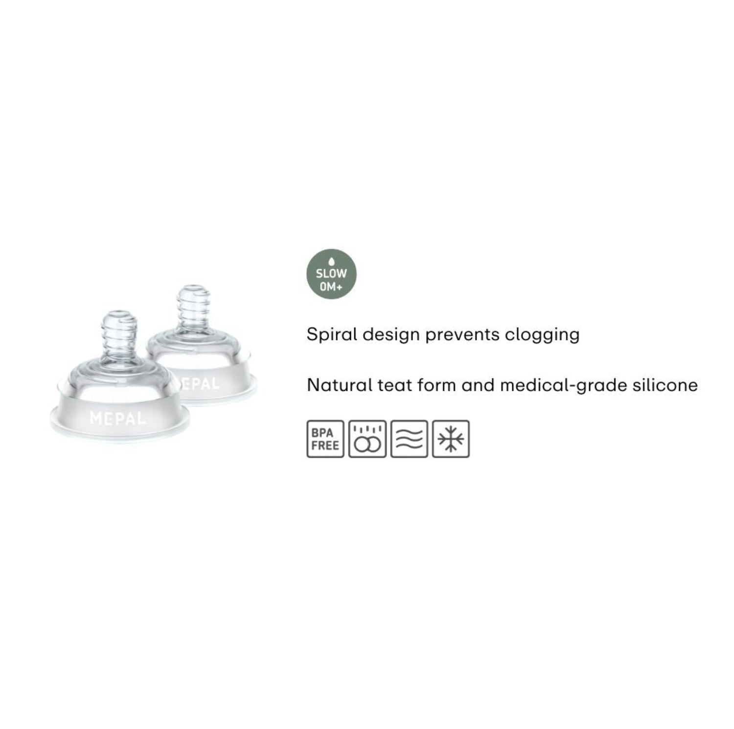 Set of Bottle Teat Mepal Mio 2 pcs