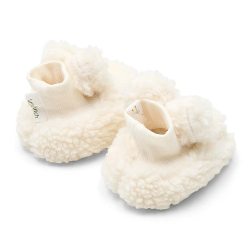 Teddy Booties Off White | Newborn Naturals