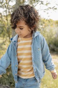 Hooded Denim Cardigan