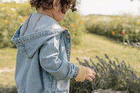 Hooded Denim Cardigan