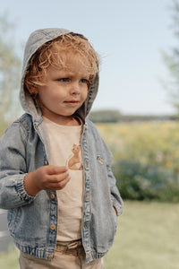 Hooded Denim Cardigan