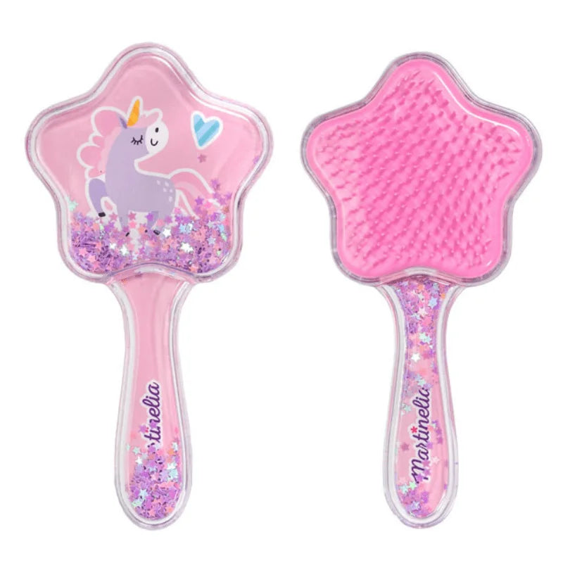 Glittery Hair Brush Unicorn