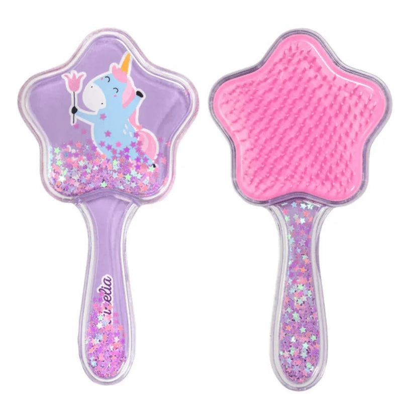 Glittery Hair Brush Unicorn