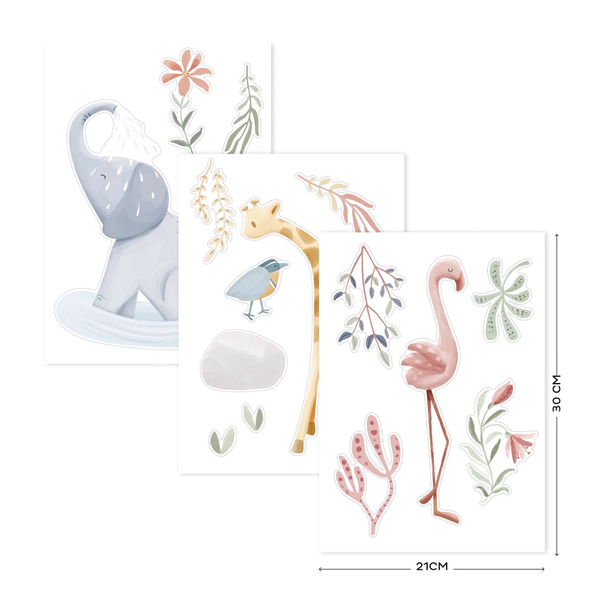Wall Sticker Set A3 | Blooming Safari