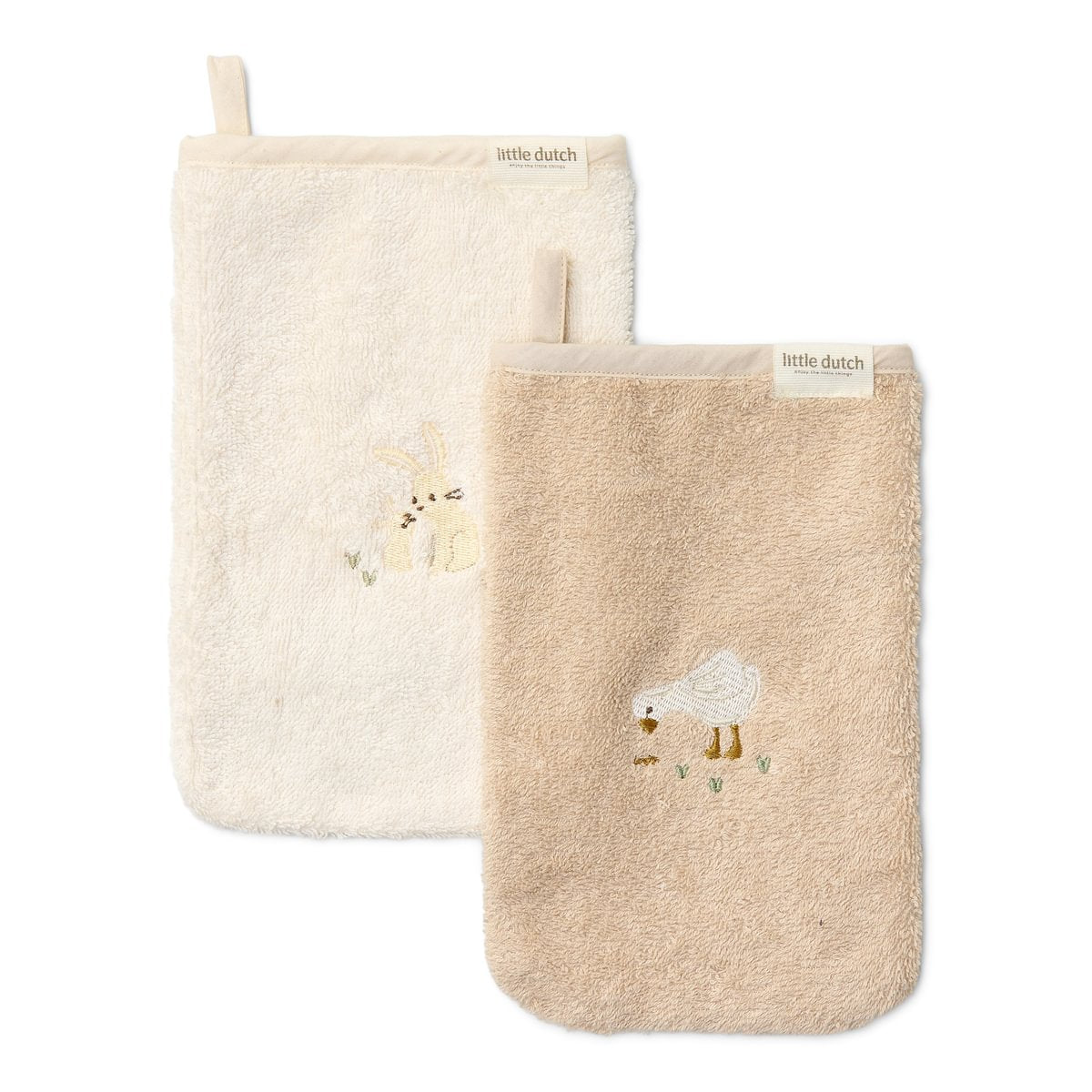 Embroidered Washcloths Set | Baby Bunny