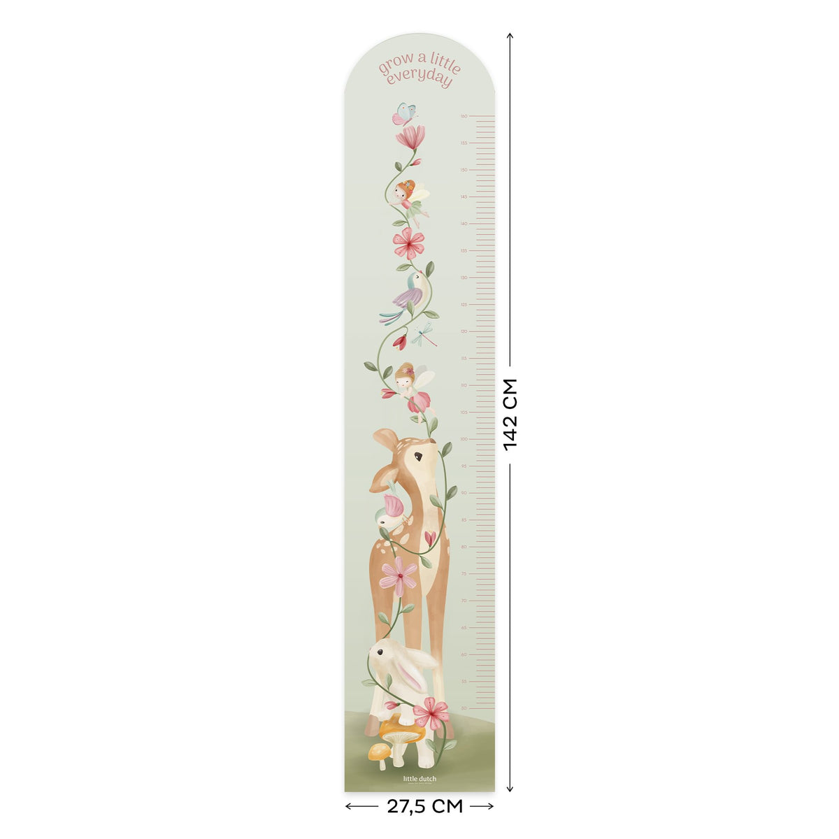 Growth Chart Wall Decal - Fairy Garden