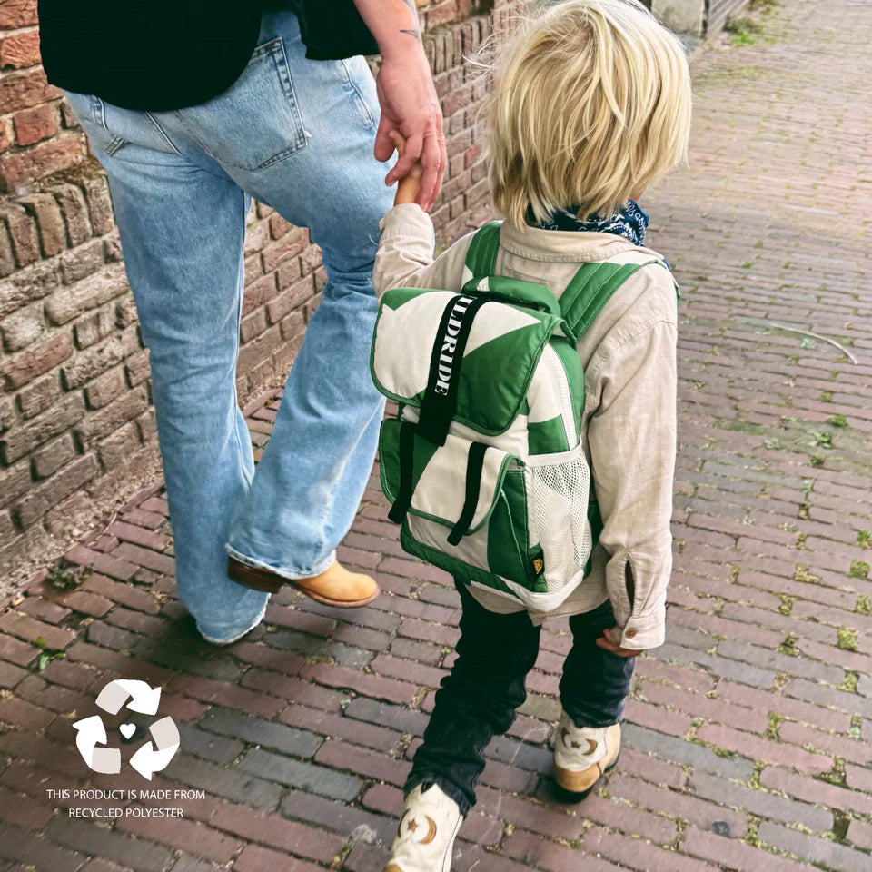 Recycled Kids Backpack | Green Graphic