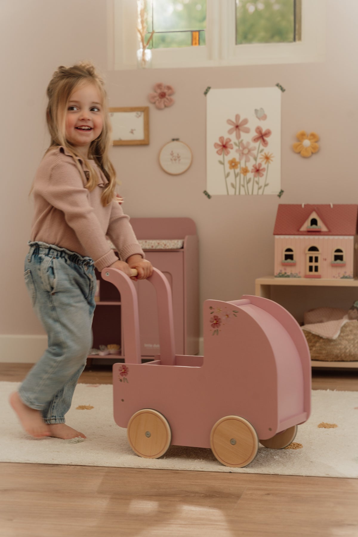 Wooden Doll Pram FSC