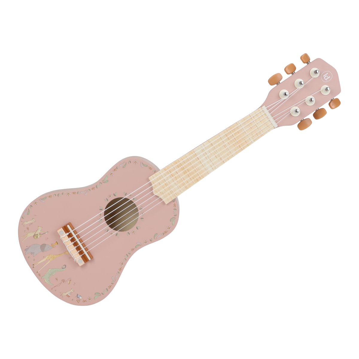 Wooden Guitar Pink FSC | Safari Friends