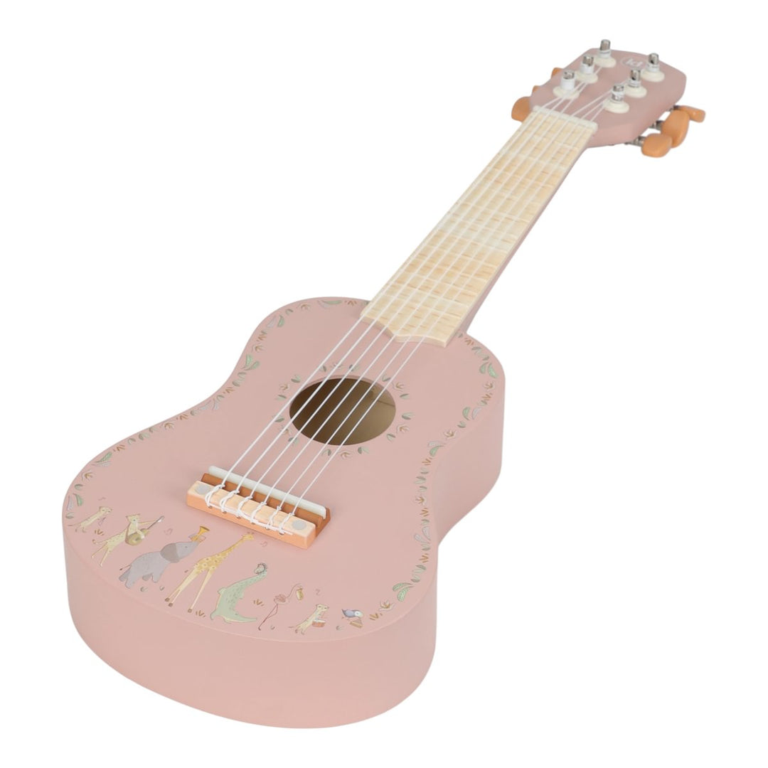 Wooden Guitar Pink FSC | Safari Friends