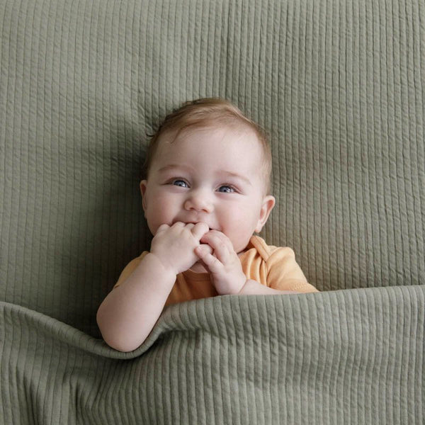 Bassinet summer blanket Pure Olive