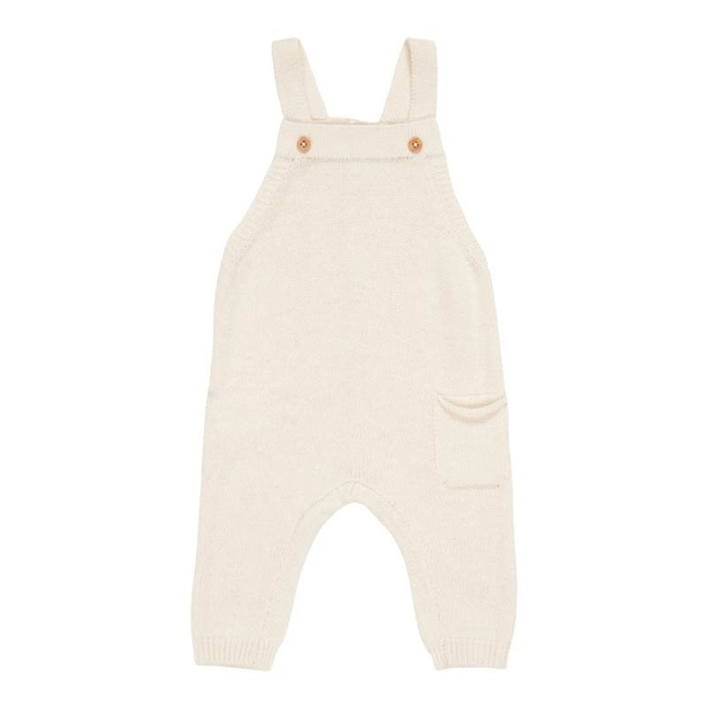 Knitted Dungarees Soft White