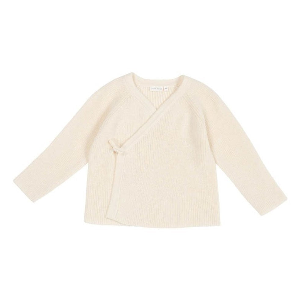 Knitted cardigan wrap Soft White