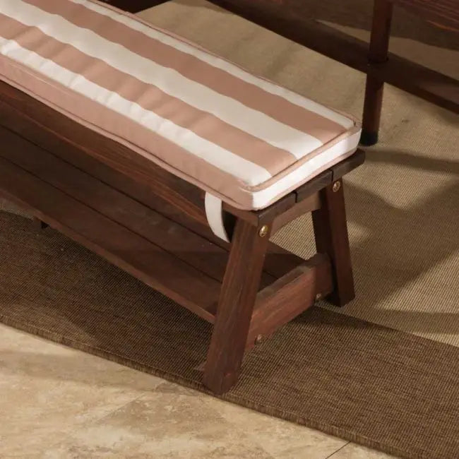 Outdoor Table Bench Set with Cushions Umbrella Oatmeal White S My Favourite Things Shop
