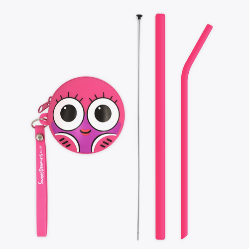 Tilly Bendy Kids Silicone Reusable Straws - Pink