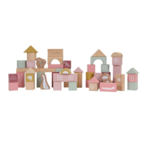 Building blocks in bucket Pink - LD7018