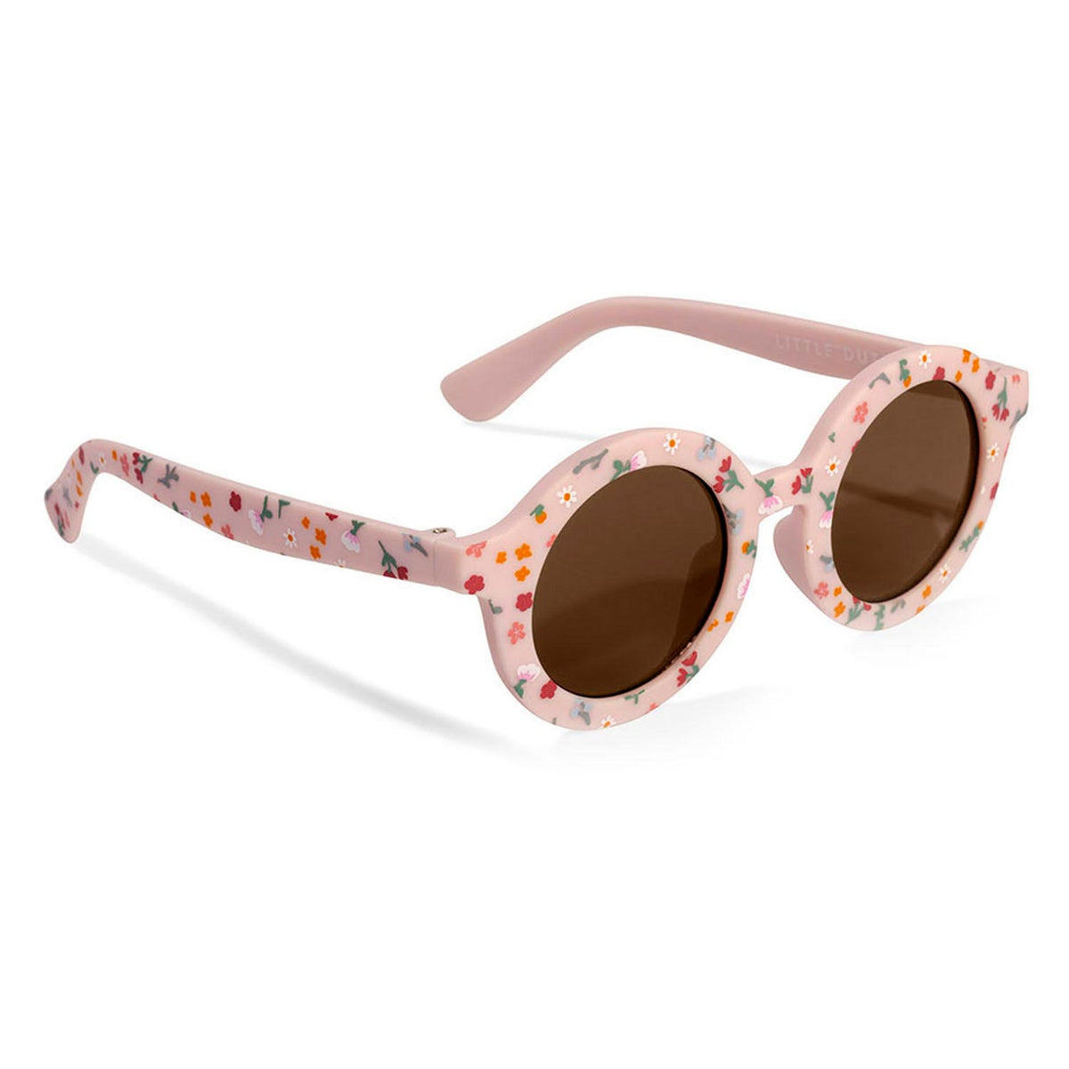 Child Sunglasses Round Shape Little Pink Flowers