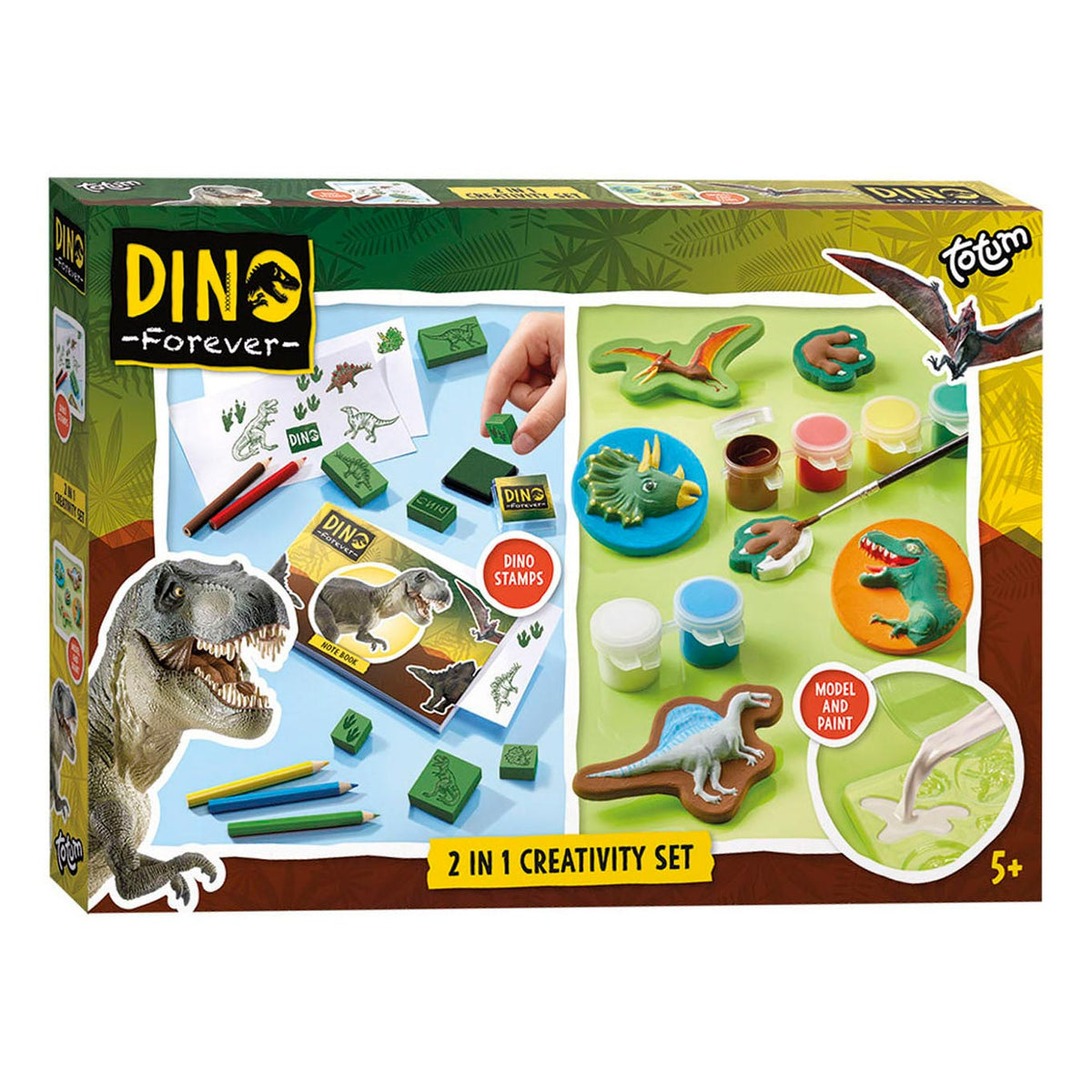 Totum Dino Forever - 2in1 Plaster and Color Creativity Set