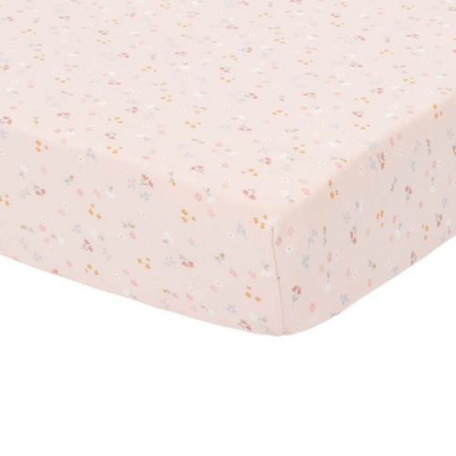 Fitted cot sheet Little Pink Flowers