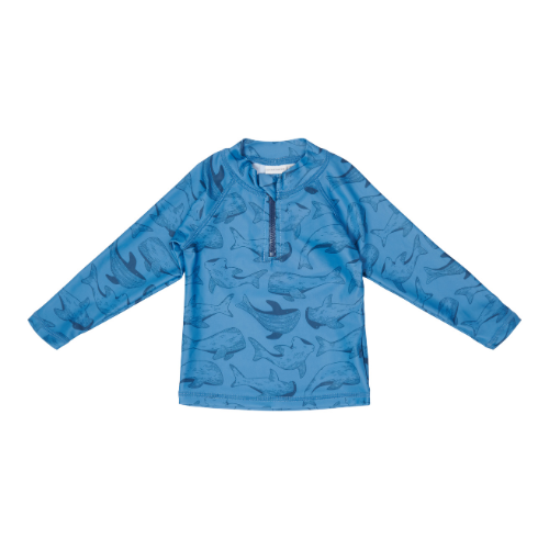 Swim T-shirt long Sleeves Sea Life Blue