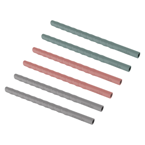 Silicone Straw 6-pack Mix (Grey/Green/Red)