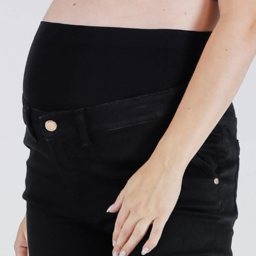 Seamless pregnancy band Belt black