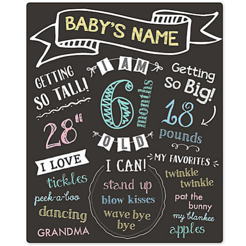 Baby’s Monthly Chalkboard