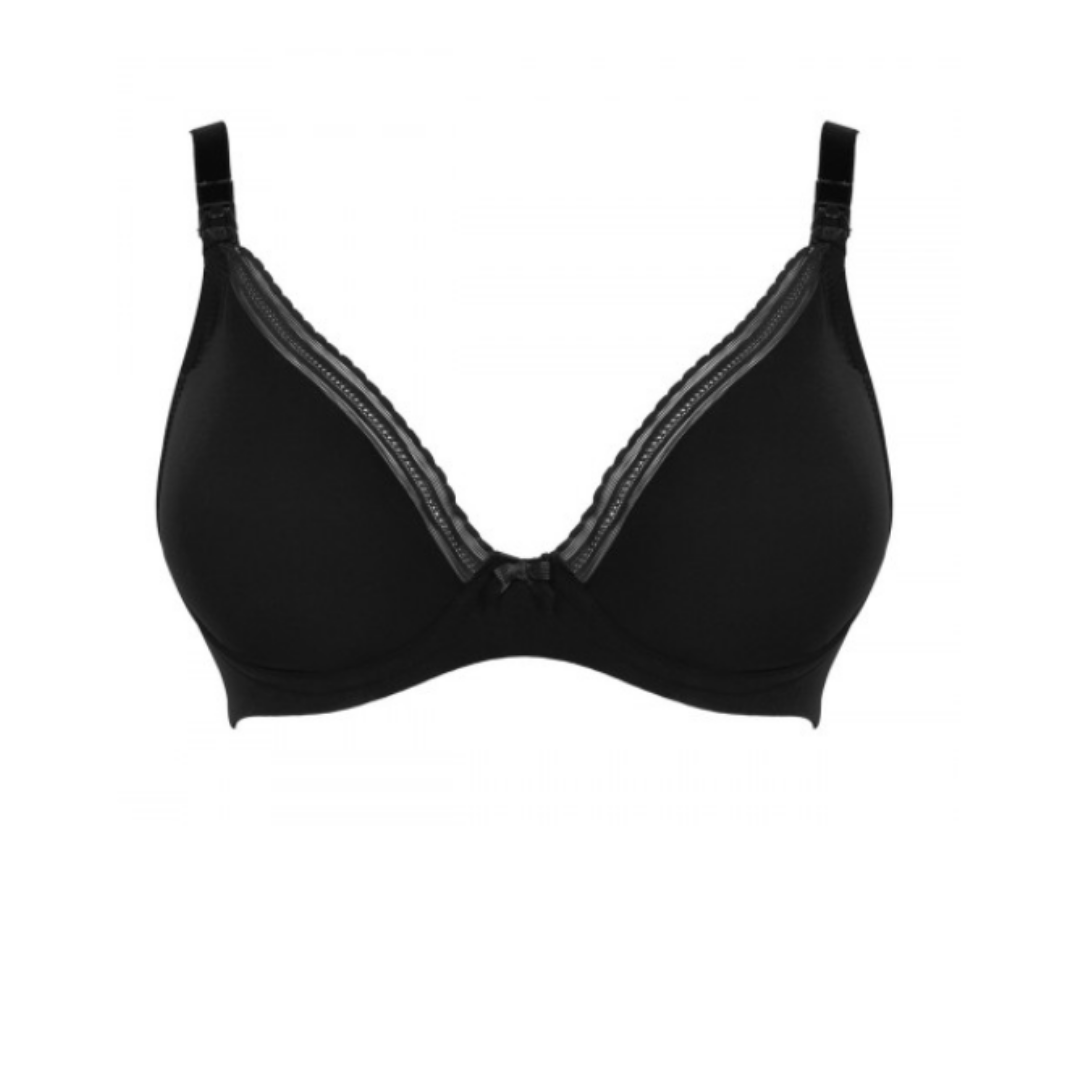 Maternity and nursing breastfeeding bra - Milk Black