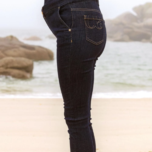 Sharon maternity and postpartum jeans low waist SLIM dark blue