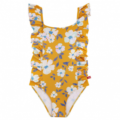 Sunny Summer swimsuit with vertical flounce