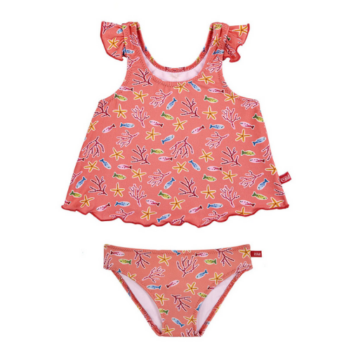Under the Sea tankini for baby with flounces and tulle