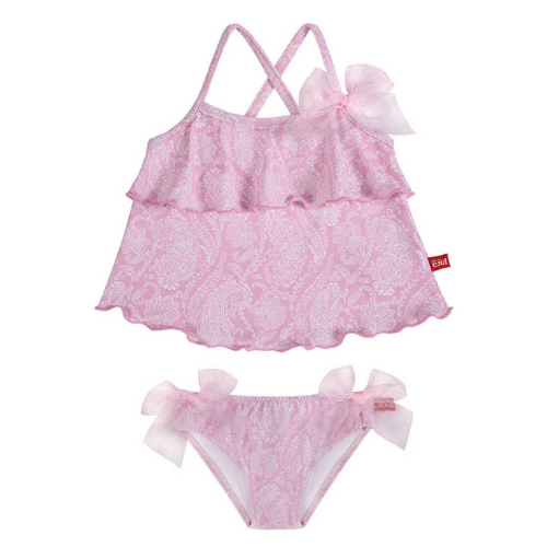 Pink Ballerina tankini for baby with organza bows
