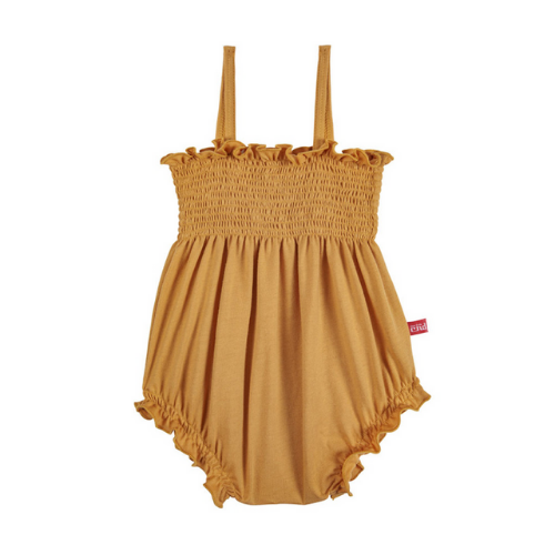 Smock romper - Mustard