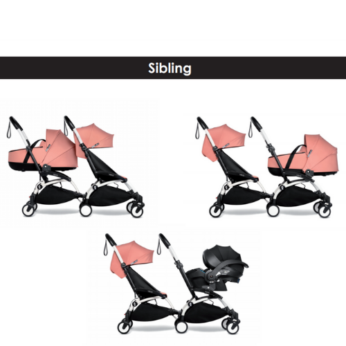 BABYZEN YOYO double stroller bassinet / 6+  YOYO connect frame, YOYO bassinet, adapters /  YOYO² frame, 6+ color pack