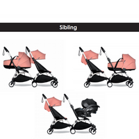 BABYZEN YOYO double stroller bassinet / 6+  YOYO connect frame, YOYO bassinet, adapters /  YOYO² frame, 6+ color pack