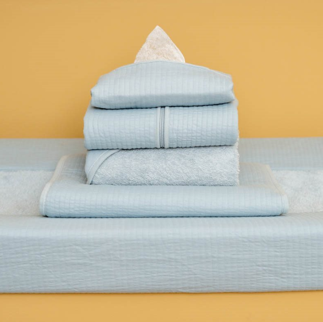 Bassinet summer blanket Pure Soft Blue